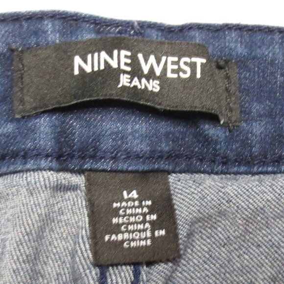 NINE WEST womens JEANS skinny GRAMERCY ankle DENIM dark wash SIZE 14 - Picture 6 of 10